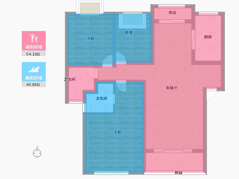 安徽省-黄山市-千景园-83.59-户型库-动静分区