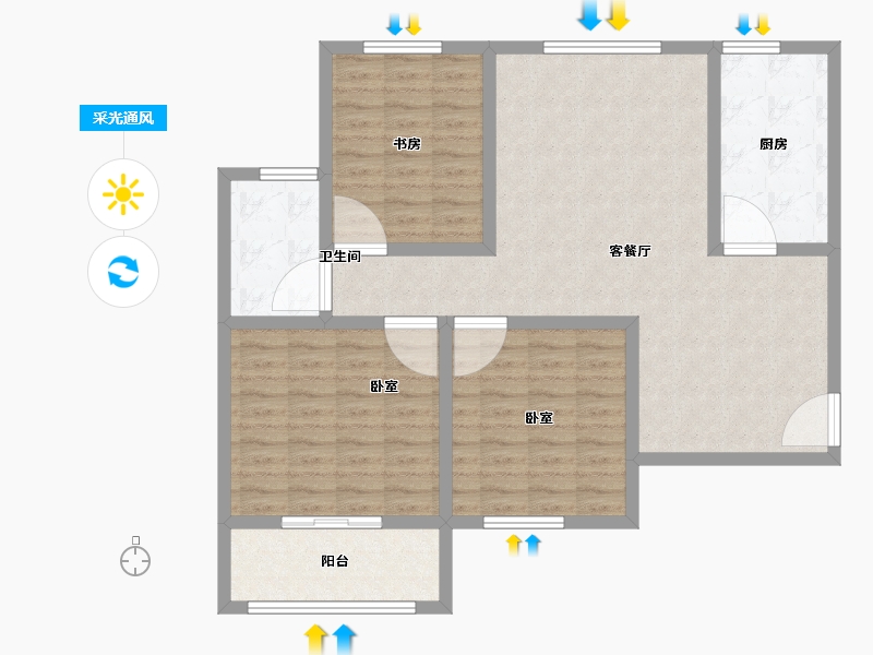 山东省-济宁市-金悦国际-102.00-户型库-采光通风