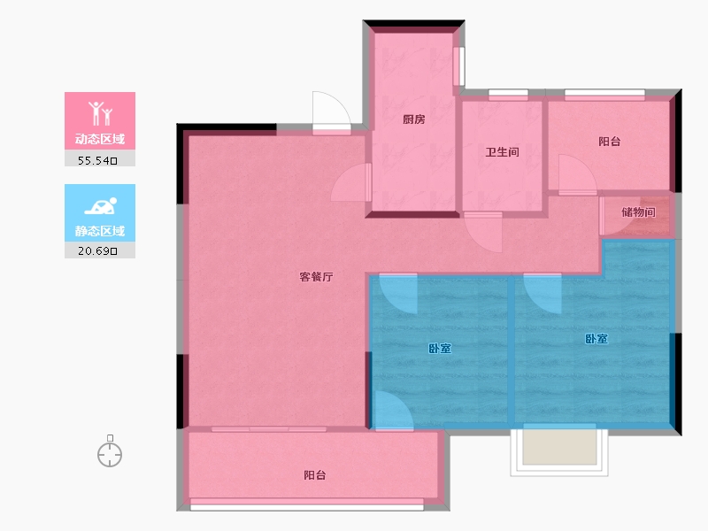 江苏省-苏州市-佳兆业君汇上品-69.00-户型库-动静分区