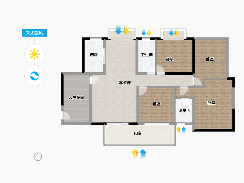 广东省-东莞市-望景台-124.77-户型库-采光通风