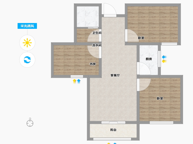 山东省-济宁市-金悦国际-93.00-户型库-采光通风