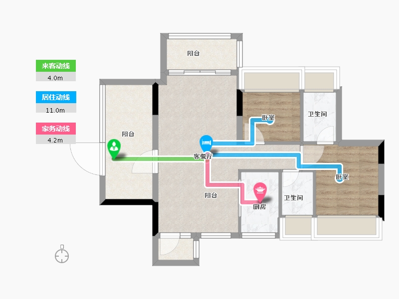 广东省-珠海市-优越温泉郡-67.18-户型库-动静线