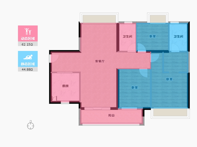 广东省-江门市-新会保利西海岸-96.26-户型库-动静分区