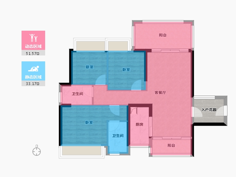 广东省-惠州市-聚福揽福豪庭-79.76-户型库-动静分区