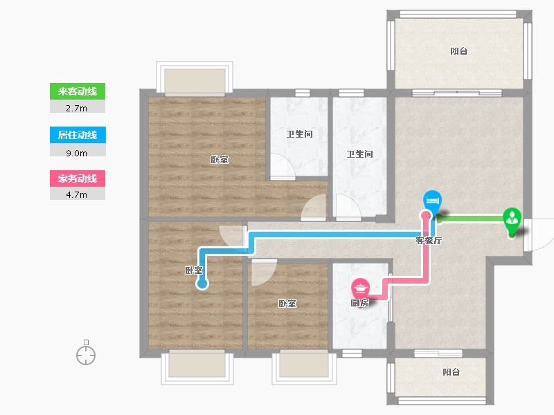 广东省-阳江市-浩大岭南新邨-94.04-户型库-动静线