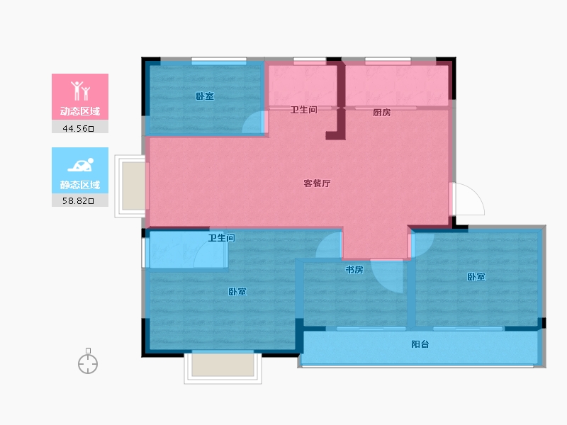 山东省-济宁市-济宁立国如意花园-94.01-户型库-动静分区