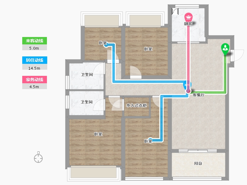 江苏省-无锡市-无锡中海寰宇天下-98.00-户型库-动静线