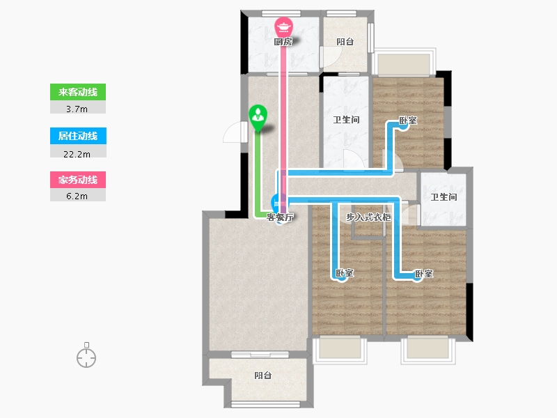 湖南省-衡阳市-雅士林欣城江岳府-91.46-户型库-动静线