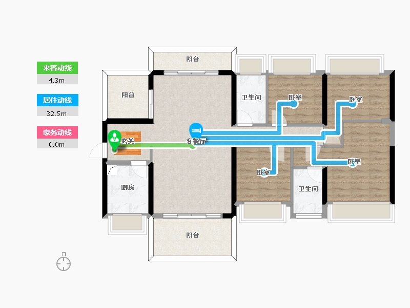 广东省-惠州市-书香里园-107.85-户型库-动静线