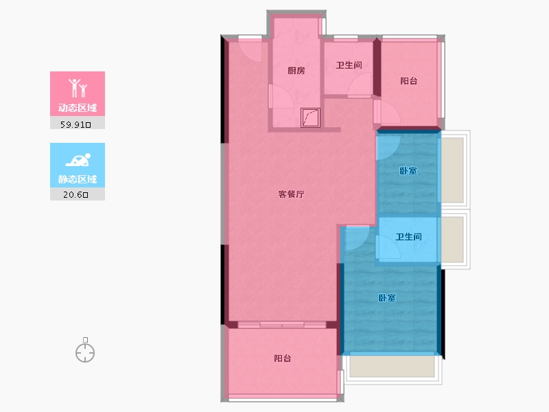 广东省-惠州市-书香里园-71.72-户型库-动静分区