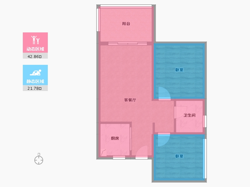 广东省-阳江市-荣盛山湖海-57.32-户型库-动静分区