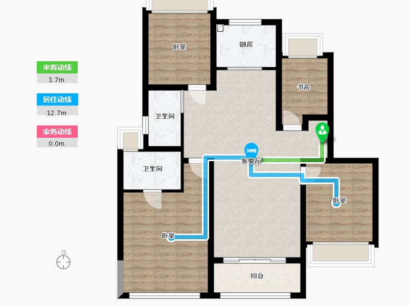 江苏省-无锡市-无锡中海寰宇天下-96.00-户型库-动静线