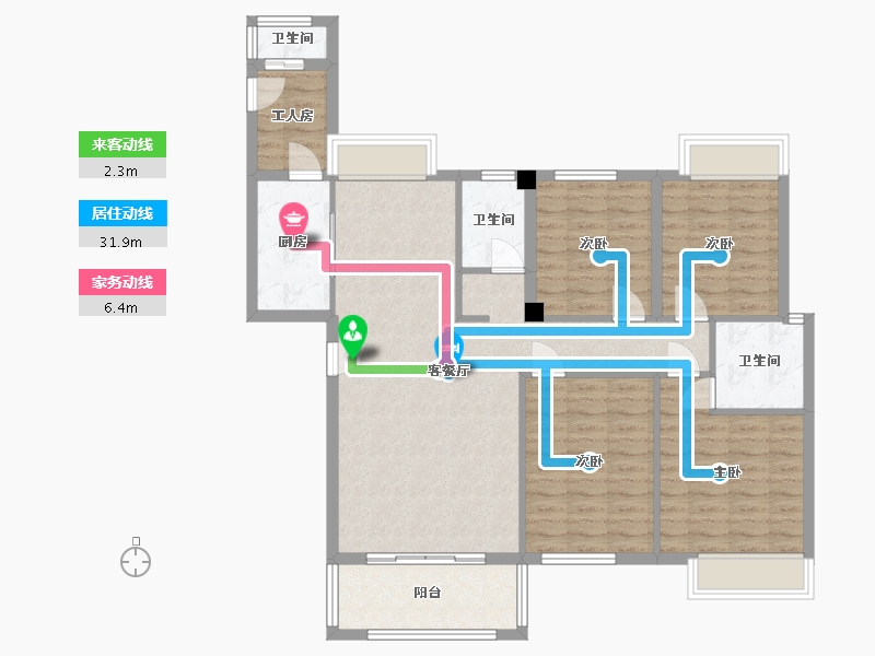 江西省-赣州市-豪门新城-110.54-户型库-动静线