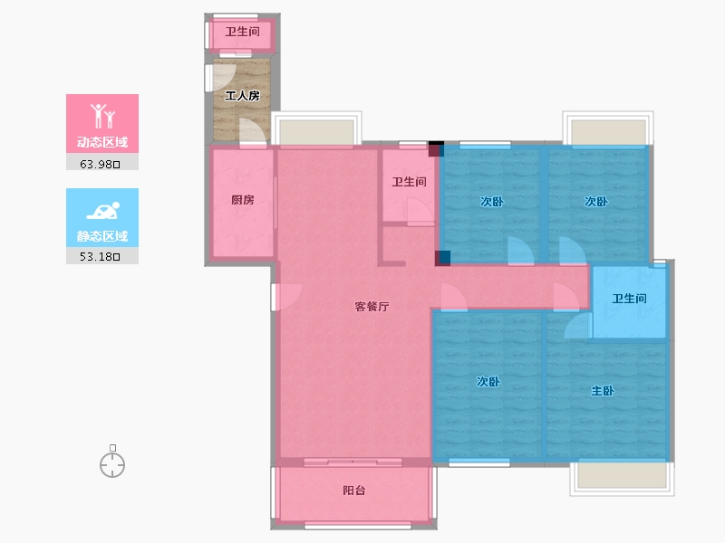 江西省-赣州市-豪门新城-110.54-户型库-动静分区