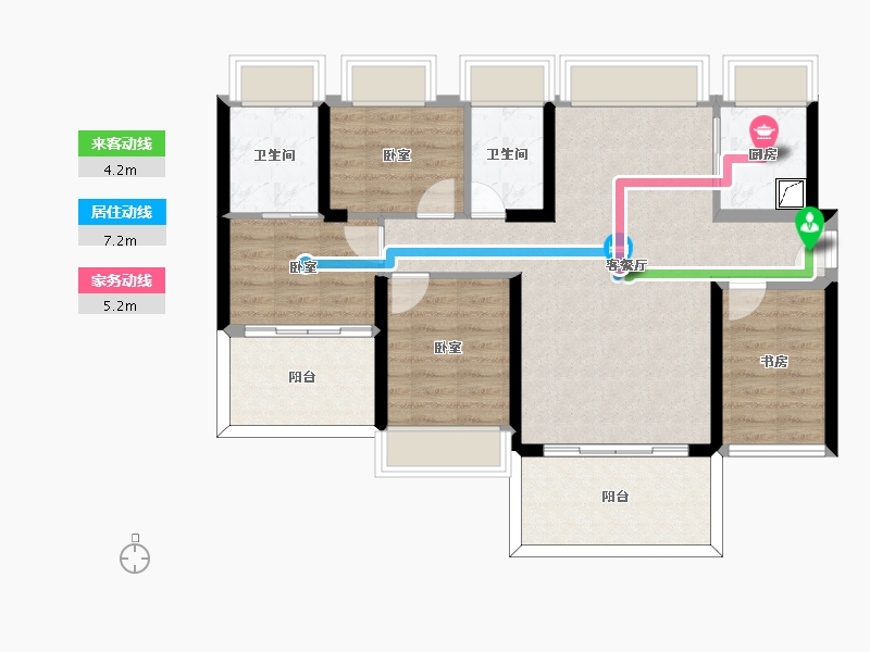 广东省-惠州市-书香里园-86.86-户型库-动静线