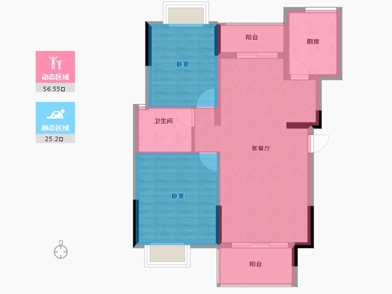 湖南省-常德市-恒盛世家-73.85-户型库-动静分区