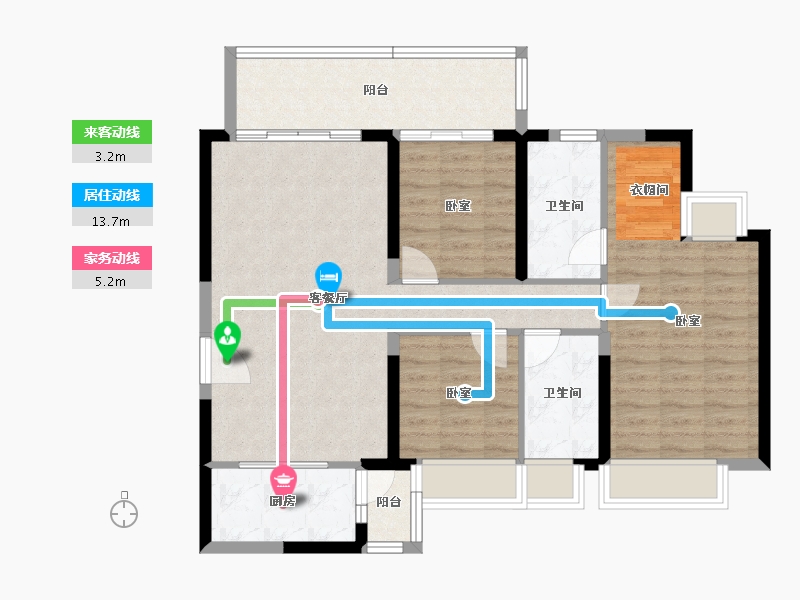 广东省-阳江市-浩丰海棠湾-93.43-户型库-动静线