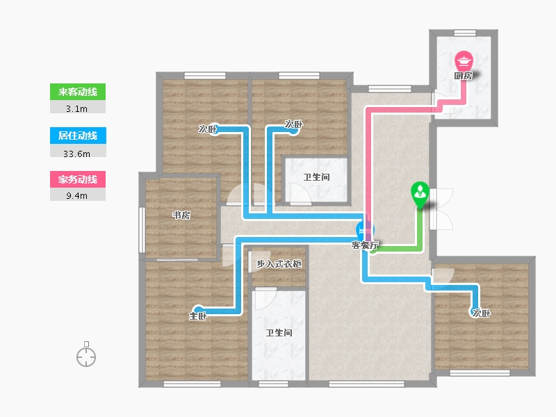 吉林省-长春市-融创洋浦壹號-125.61-户型库-动静线