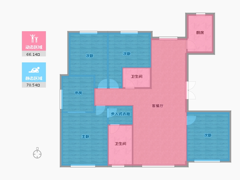 吉林省-长春市-融创洋浦壹號-125.61-户型库-动静分区