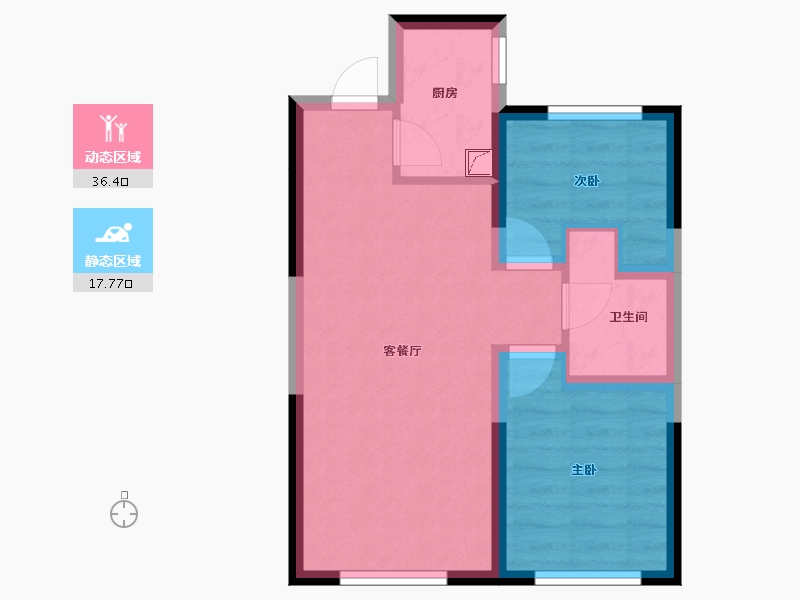 吉林省-长春市-融创洋浦壹號-47.51-户型库-动静分区