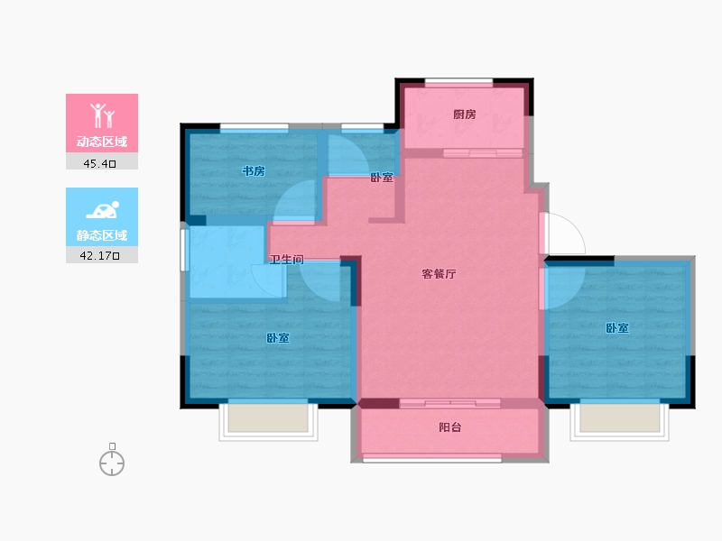 山东省-济宁市-济宁立国如意花园-78.00-户型库-动静分区