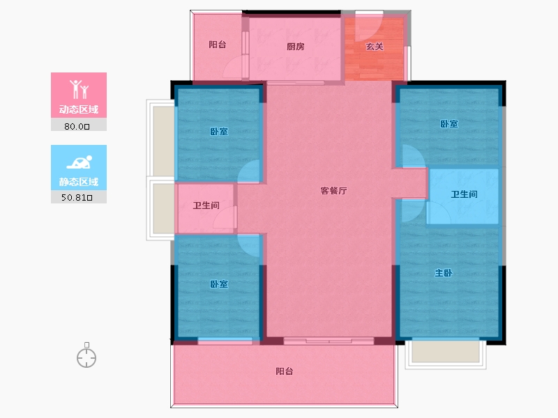 广东省-惠州市-御水龙庭-119.03-户型库-动静分区