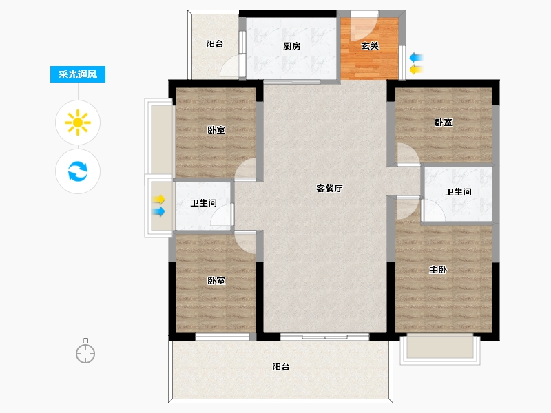 广东省-惠州市-御水龙庭-119.03-户型库-采光通风