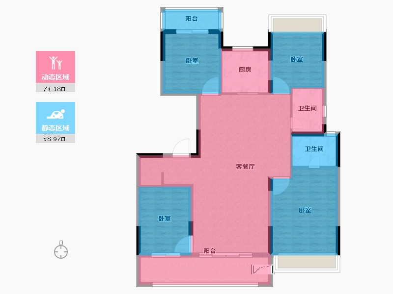 湖南省-长沙市-金茂建发·泊悦-119.00-户型库-动静分区