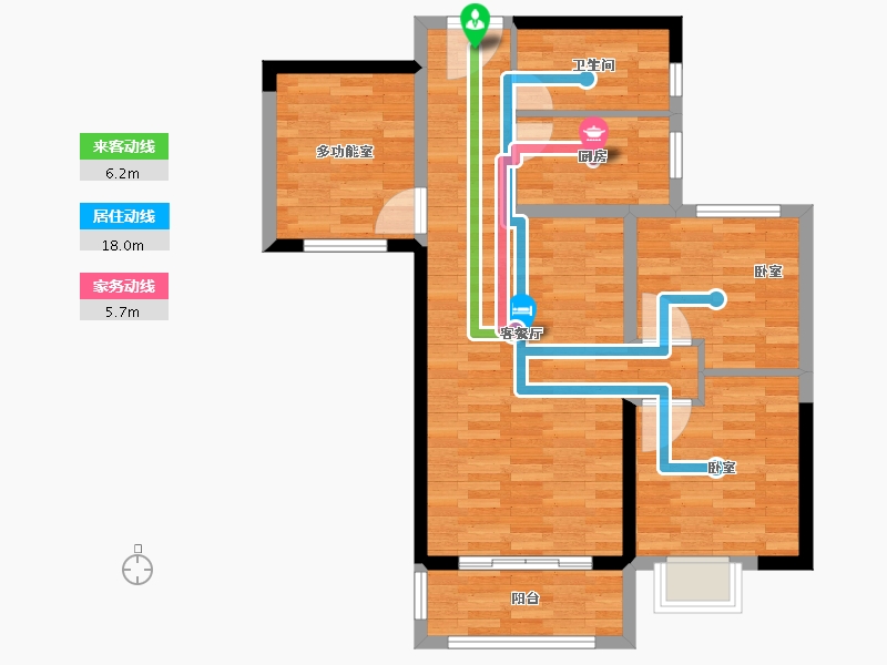 河南省-开封市-路劲九郡-75.04-户型库-动静线