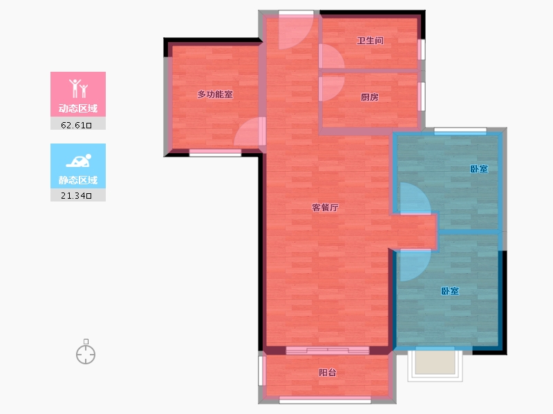 河南省-开封市-路劲九郡-75.04-户型库-动静分区