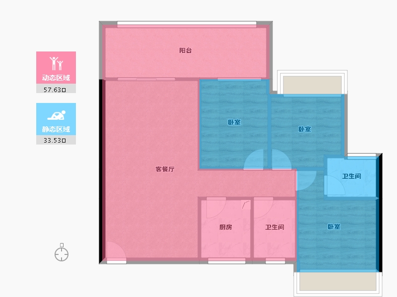 广东省-江门市-东方华城-83.00-户型库-动静分区