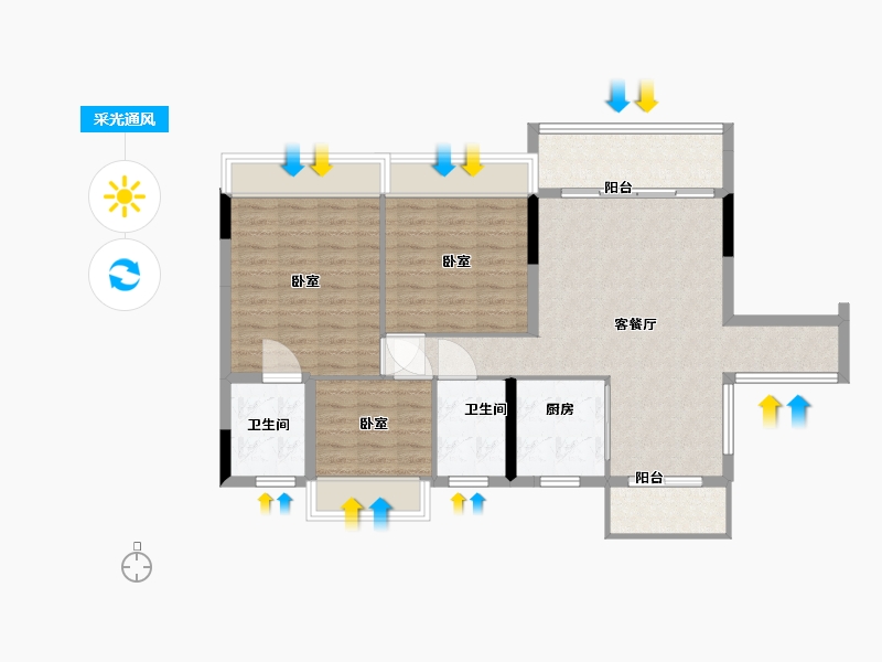 湖南省-郴州市-橙香家园-91.01-户型库-采光通风