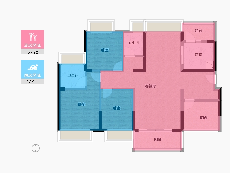 广东省-深圳市-香莎公馆-94.92-户型库-动静分区