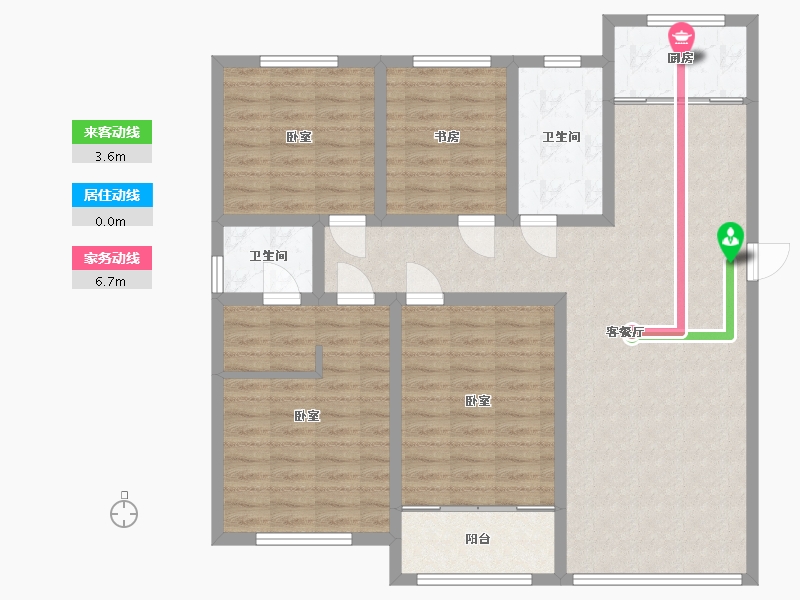 山东省-淄博市-聚恒逸居馨苑-111.44-户型库-动静线