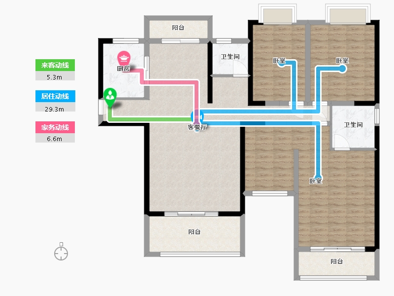 湖南省-郴州市-华东雅苑-134.33-户型库-动静线