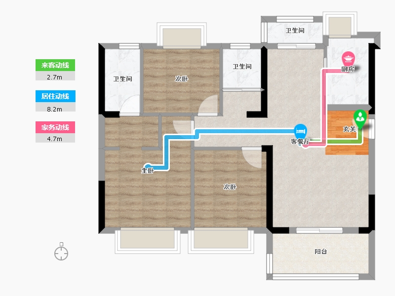 福建省-福州市-万旭天玺-86.00-户型库-动静线