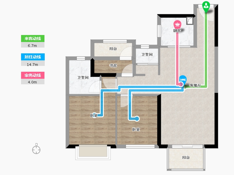 湖南省-郴州市-郴州中梁首府-79.51-户型库-动静线