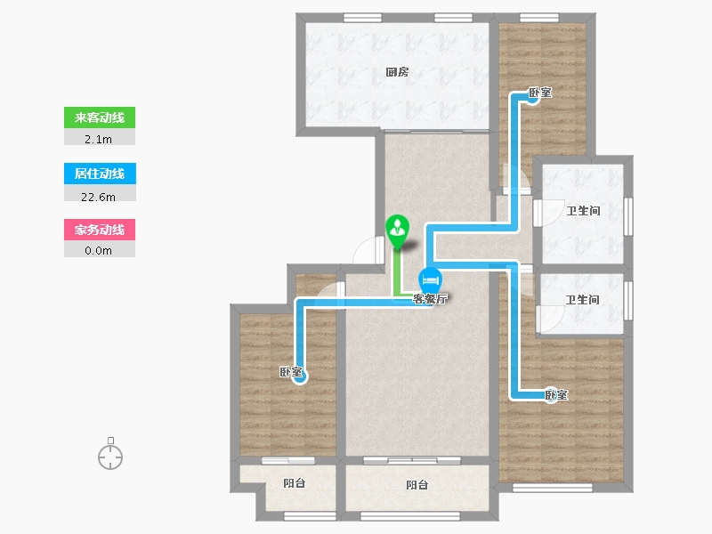 山东省-淄博市-聚恒逸居馨苑-111.79-户型库-动静线