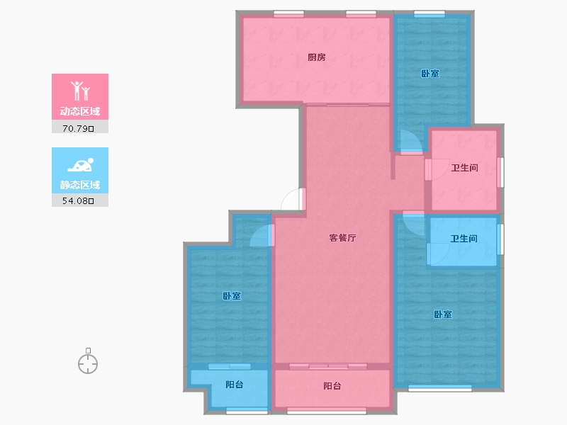 山东省-淄博市-聚恒逸居馨苑-111.79-户型库-动静分区