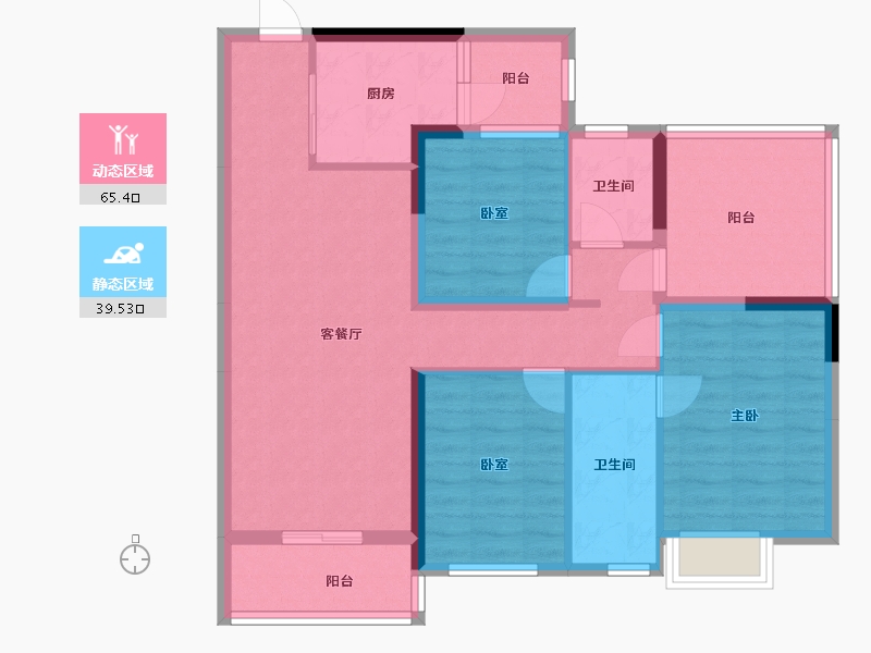 广西壮族自治区-玉林市-陆川碧桂园-93.15-户型库-动静分区