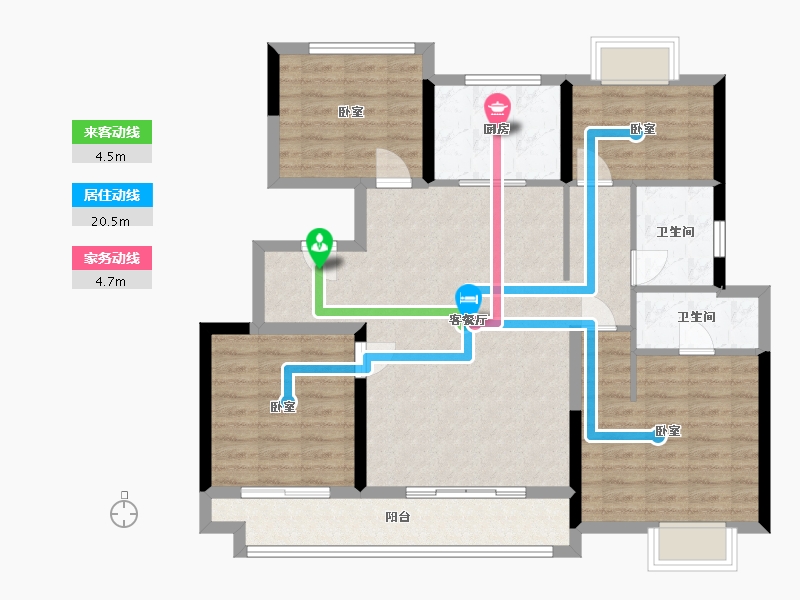 福建省-福州市-世茂悦滨江-104.00-户型库-动静线