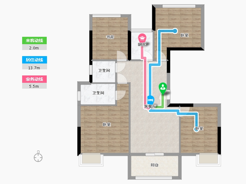 浙江省-湖州市-中梁首府-98.60-户型库-动静线