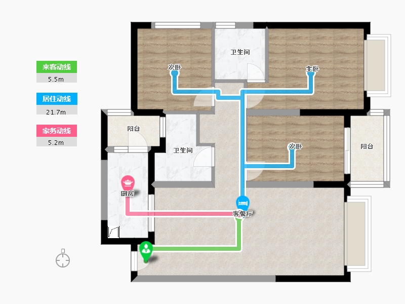 云南省-昆明市-中骏天誉-90.22-户型库-动静线