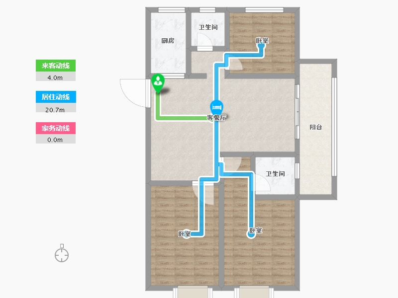 山东省-泰安市-融锦·锦华园-105.13-户型库-动静线