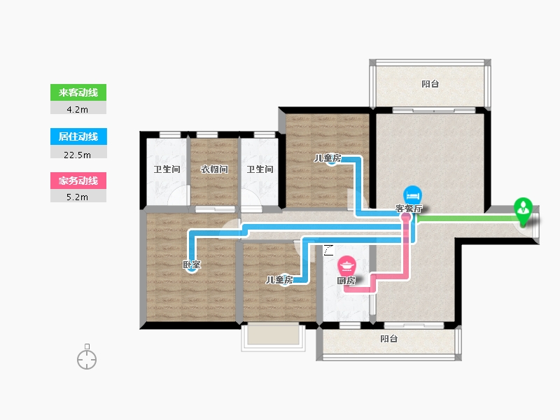 广东省-东莞市-碧桂园城央壹品-99.32-户型库-动静线