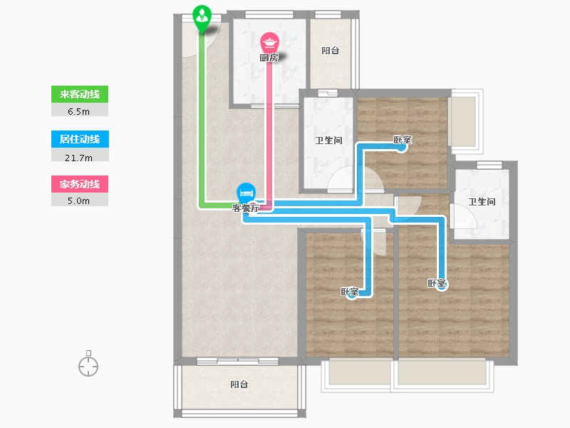 广东省-汕头市-时代中国天韵雅苑-89.92-户型库-动静线