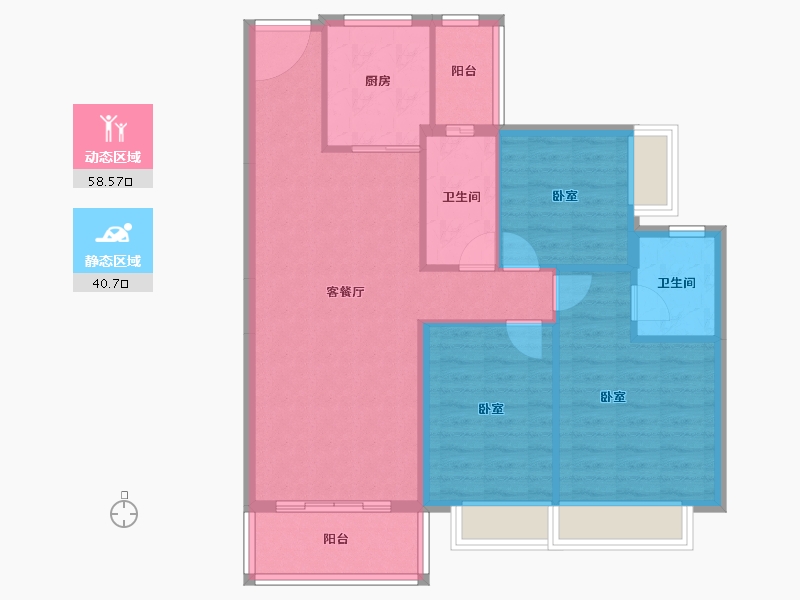 广东省-汕头市-时代中国天韵雅苑-89.92-户型库-动静分区