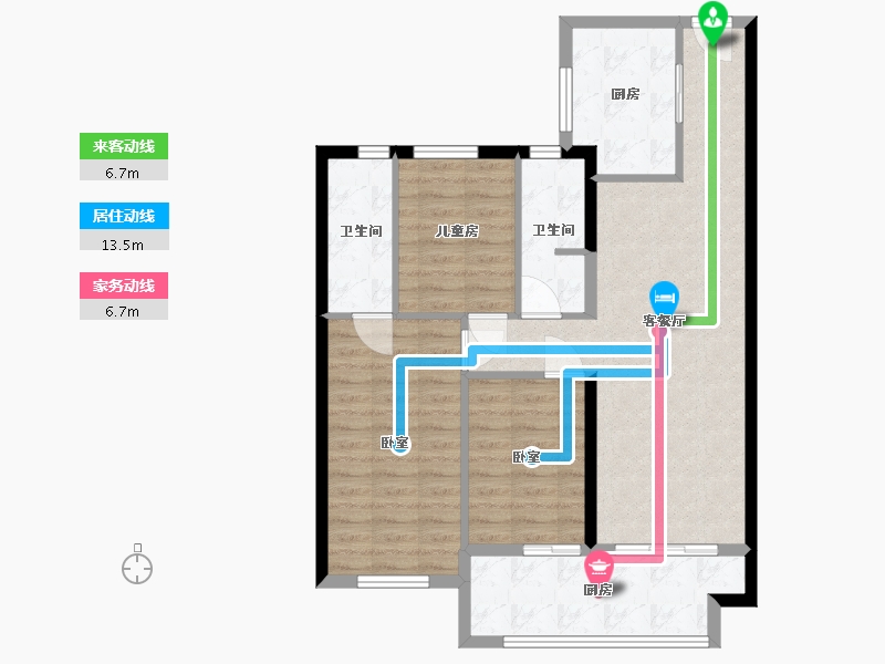 福建省-福州市-金辉中央铭著-88.17-户型库-动静线