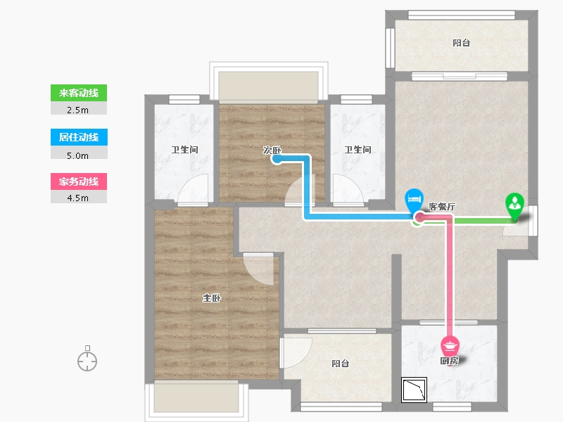 广东省-深圳市-中骏云景府-71.39-户型库-动静线