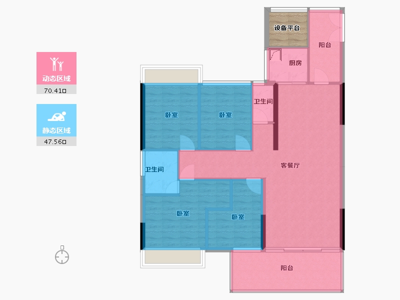 湖南省-郴州市-万腾房车小镇观山悦-111.15-户型库-动静分区